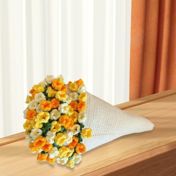 ブーケブランケットクリエイティブかぎ針編みの花柄の毛布の家の飾りバレンタインデーのための家庭用アニバ...