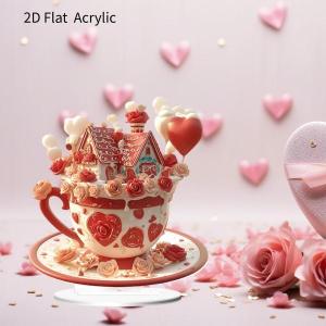 バレンタインデー用アクリルサイン卓上装飾 2Dピ...の商品画像