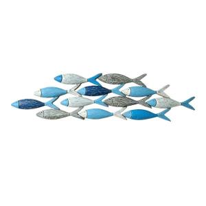魚の壁飾り 装飾木製壁飾り 寝室 家庭 リビングルーム用 81cmx20.5cm
