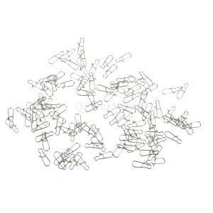 ロックスナップフックルアーコネクタは.固体リングクリップを旋回釣りの100pcs  -  15ミリメートル