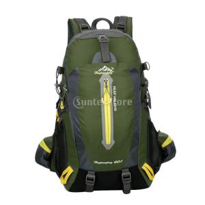 防水　アウトドア　バックパック　スポーツ　ハイキング　旅行　バイク　サイクリング　バッグ　40L　全８色　 - アーミーグリーン