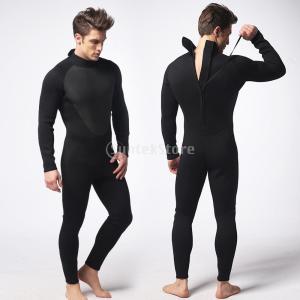 メンズ　ネオプレン　フルスーツ　ウェットスーツ　サーフィン服　ダイビングスーツ　水着　フィット感　3mm　全5サイズ - S