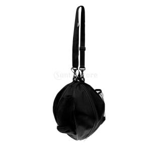 内部防水 バスケットボール ボールバッグ ケース キャリーバッグ ショルダーストラップ 高品質 調節可 全4色 - ブラック