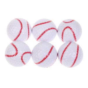 全6パタン 6個セット 合成ゴム ボール ゴルフボール ゴルフ