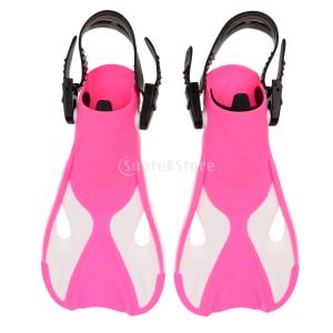 キッズ フィン スキューバ ダイビング 水泳 ダイビング 訓練 フリッパー 全2色 - ピンク｜stk-shop