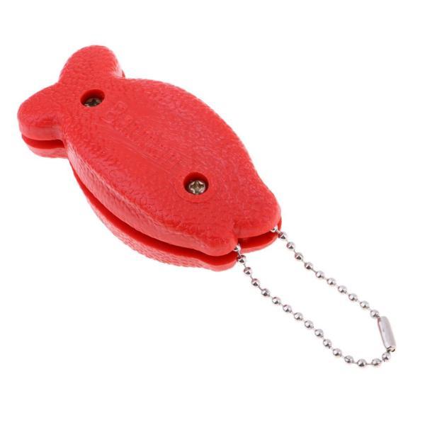 レッド ホッケースケート削り ダイヤモンド削りポケットフィッシュシェイプ