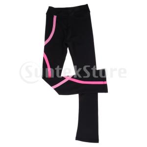 スケートタイツスパイラルストライプパンツ図スキニースケートズボン赤155