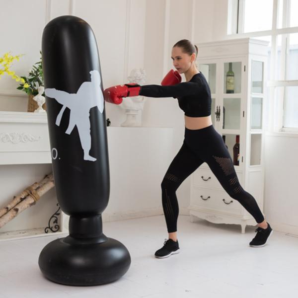 160cmインフレータブルボクシングパンチバッグキックMMAトレーニングキッドアダルトサンドバッグブ...