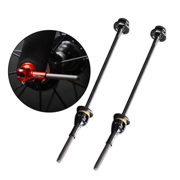 バイククイックリリースMTBロードバイクフロントリアQRスキューワーアクスルパーツブラック