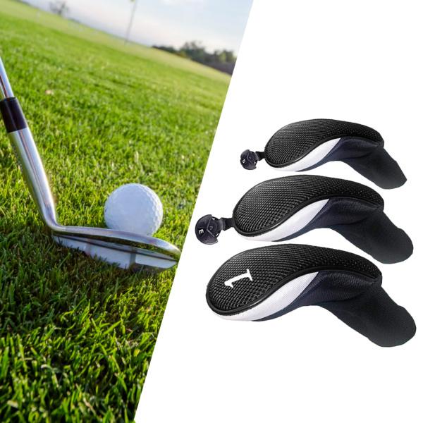 ゴルフクラブヘッドは交換可能なメッシュ特大のロングネックウッズブラックをカバー