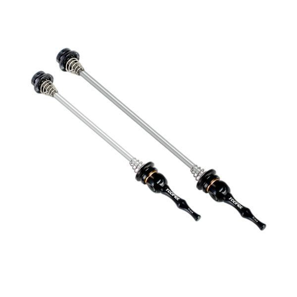2ピースバイククイックリリーススキューワーセット100mm135mmマウンテンバイクブラック