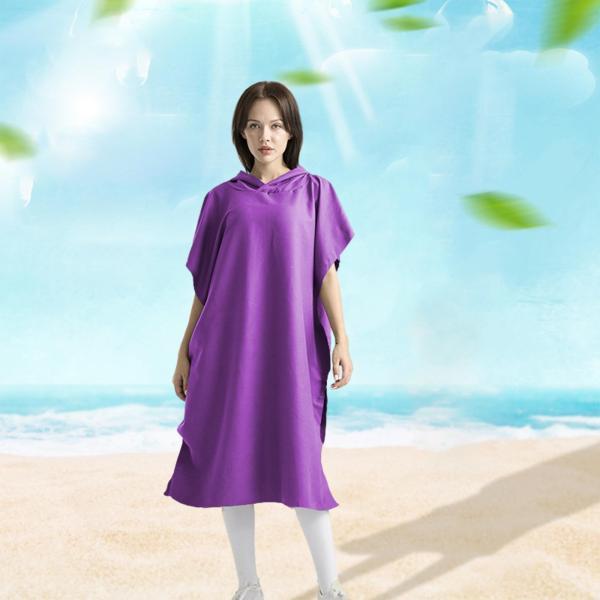 ビーチサーフポンチョクイックドライバスセーリングサーフサーファーズLXLパープル