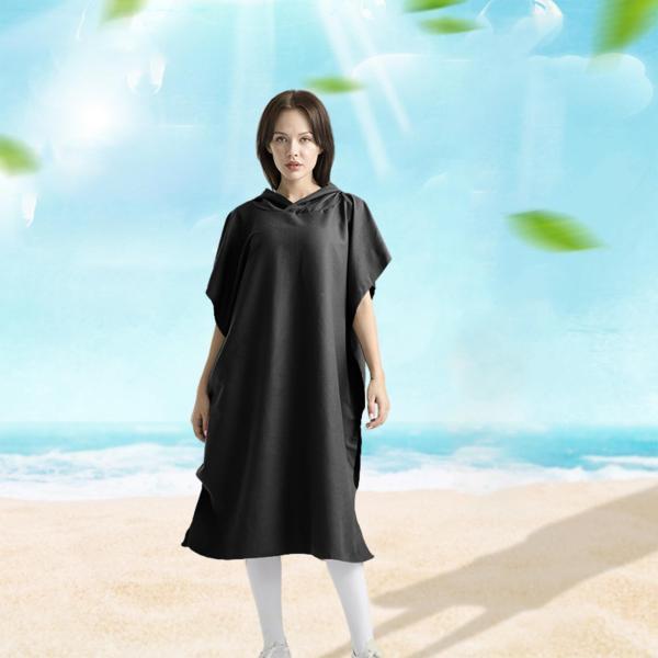 ビーチサーフポンチョクイックドライバスセーリングサーフサーファーズLXLブラック