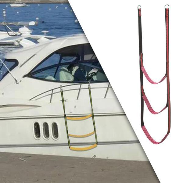 ヨットインフレータブルボートレッド用ボートロープラダー鋼フック