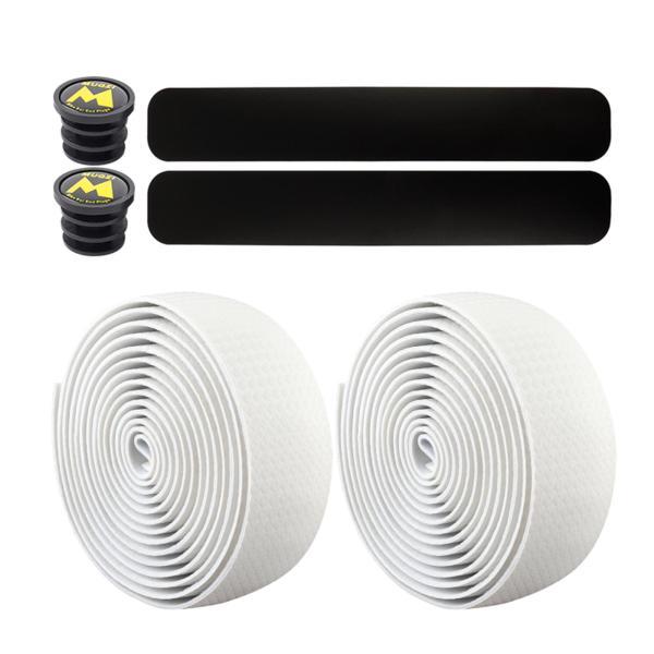 自転車ハンドルバーテープ 自転車バーテープ マウンテンロードバイク スポーツラケット用 ホワイト