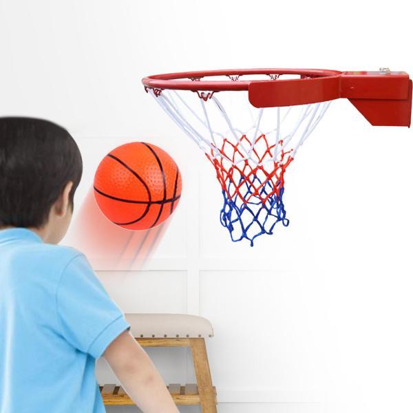 バスケットボールフープとネットセットバスケットボールリム17.72インチ大人用屋外ゲームコミュニティ...