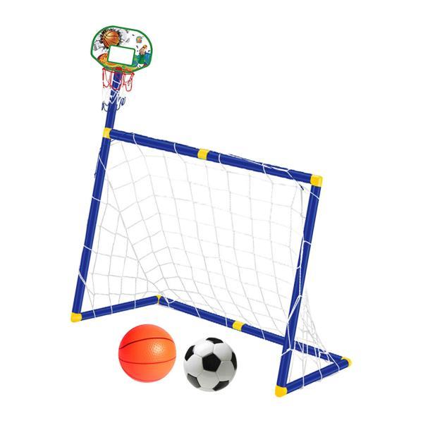 バスケットボールフープ サッカーゴール付き フットボールゴール バスケットボールボード トレーニング...