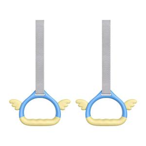 2 個の体操リングプルアップリング子供用滑り止めハンドル、家庭用フィットネス機器用多機能エクササイズリング