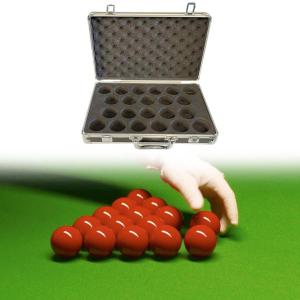 ビリヤードボールストレージボックスビリヤードプールボールキャリングケース、アクセサリー、キャリーハンドル付きポータブルコンテナ、22ボールを保持します
