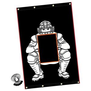 野球ピッチングターゲットネット ブラック スポーツ用品 トレーニングツール 全スキルレベル プロ仕様 修理 ギフト アクセサリー