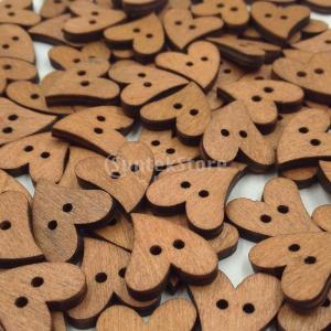 約100pcs 木製 ボタン DIY クラフト...の詳細画像2
