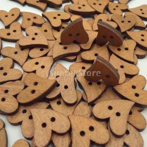 約100pcs 木製 ボタン DIY クラフト...の詳細画像3