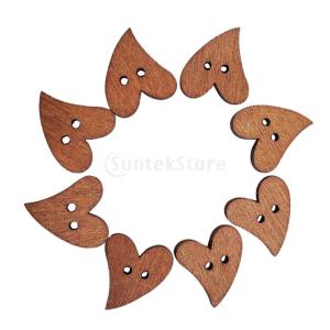 約100pcs 木製 ボタン DIY クラフト...の詳細画像5
