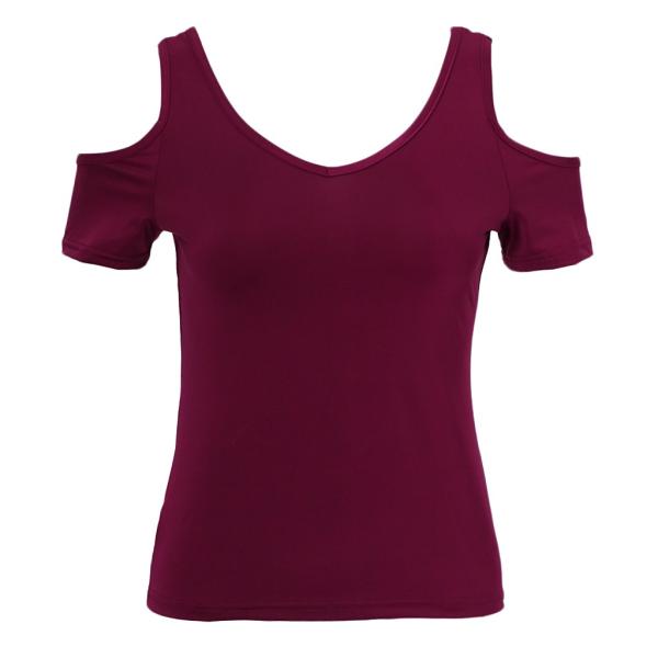 女性 ラテンダンス 半袖 モダン 大人  練習服  通気性 全3サイズ3色 - 紫の, XL