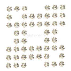 50pcs 銀 金属の花 スペーサービーズ 宝石類 8ミリメートル キャップメッキ｜stk-shop