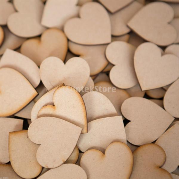 結婚式 装飾 4cm 50pcs 木製 木材チップ 結婚式 パーティー 撮影用 DIY カード作り ...