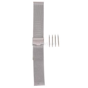 腕時計バンド メッシュ ステンレス 耐久 ファッション シルバー 3つサイズ選べる - 22mm