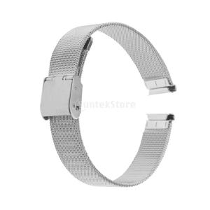 ステンレス　スチール　時計バンド　ウォッチ　メッシュ　交換バンド　調節可能　全１３パターン　 - シルバー14mm