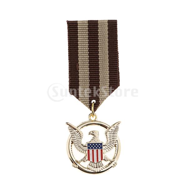 米国の国旗 上昇する鷲型のメダルバッジ エンブレムブローチ ユニフォーム ブローチピン ジュエリー