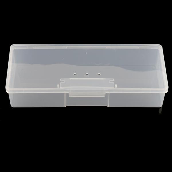 ふたの収納ボックスのコレクションの容器と透明なプラスチック19.5x7.8x4cm