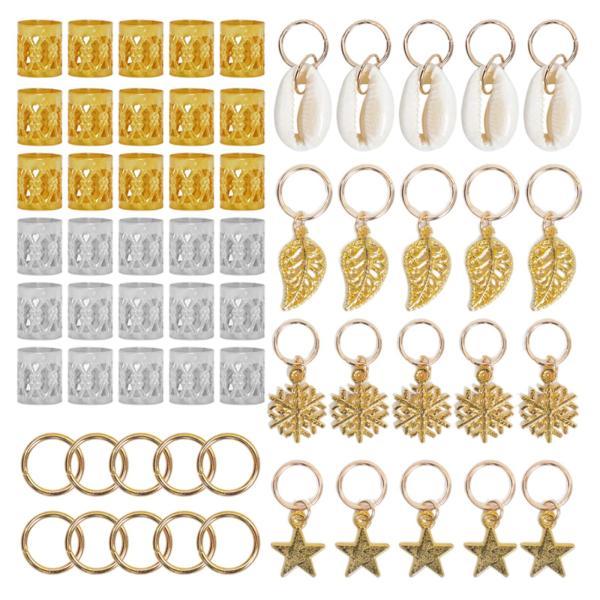 80xヘアブレイディングビーズクラシックマルチスタイルセットヘアデコレーション用