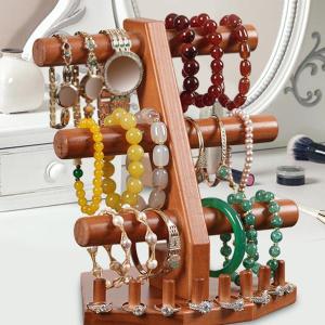 木製 ジュエリーディスプレイ スタンド ブレスレット ホルダー 腕時計