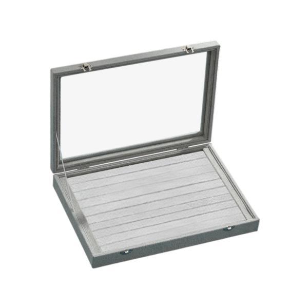 リングディスプレイケース飾り装飾防塵イヤリングオーガナイザーボックスジュエリーディスプレイトレイスタ...