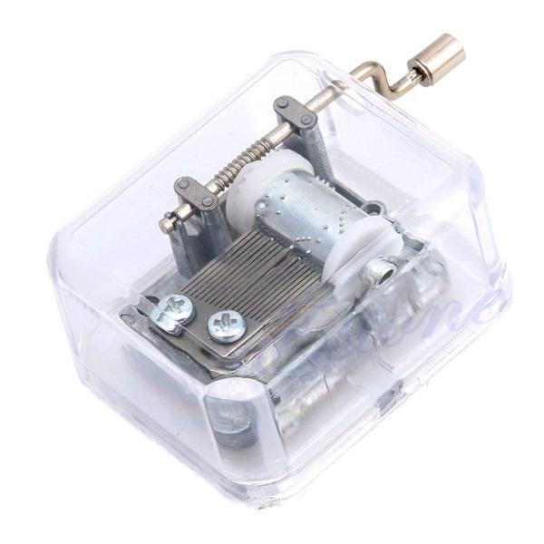 ノーブランド品 ハンド クランク オルゴール ムーブメント アメイジング・グレイス シルバー