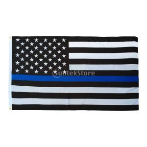 アメリカ国旗 シンブルーライン 大型フラッグ 150cmX90cm 4号サイズ