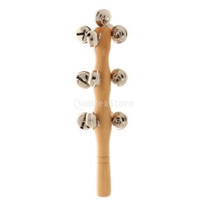 ノーブランド品 木製 ハンドパーカッションセット  面白い鈴 子供楽器  おもちゃ  知育玩具 音感｜stk-shop
