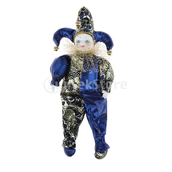 T TOOYFUL 全8色 ピエロ人形 ヴィンテージ飾り 道化師人形 手作り人形 磁器人形 - #7