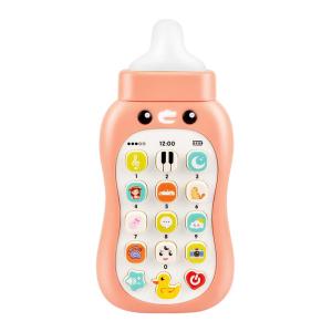 ピンク 子供の赤ちゃんの携帯電話のおもちゃ 子供たちがおもちゃの赤ちゃん携帯電話を学ぶ