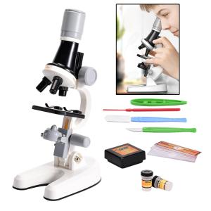キッズホワイト用スターター教育科学複合顕微鏡キット