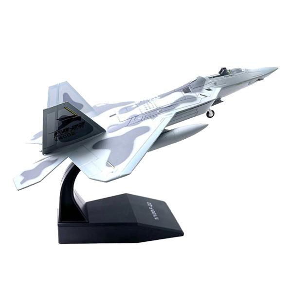 金属合金F-22ラプター飛行機米国空軍航空会社軍用戦闘機飛行機1:100スケールのダイキャストは.モ...
