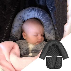 新生児用ヘッドサポート枕幼児ストラップカバーベビーカーベビーカーブラック｜stk-shop