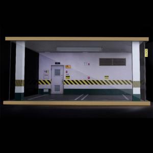 1:18ジオラマ駐車場ダブルガレージ（120LEDライト付き） : STKショップ