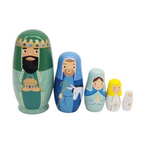 ロシア 人形 マトリョーシカ クリスマス 7組 7個組セット 民芸 お土産