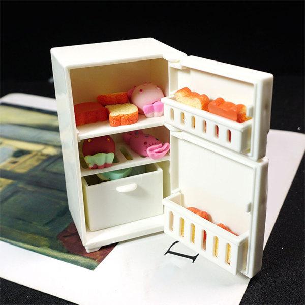 1：6ドールハウスホワイトのためのミニ冷蔵庫装飾ファッション家具モデル