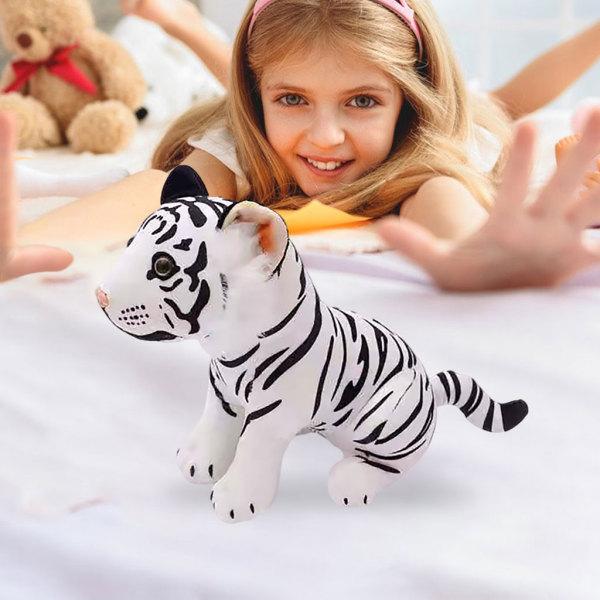 寝具のための愛らしい豪華な虎の人形枕女の子男の子白27cm