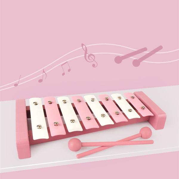 キッズスープ用木琴2つのマレットが付いている面白い音楽のおもちゃキッズおもちゃピンク